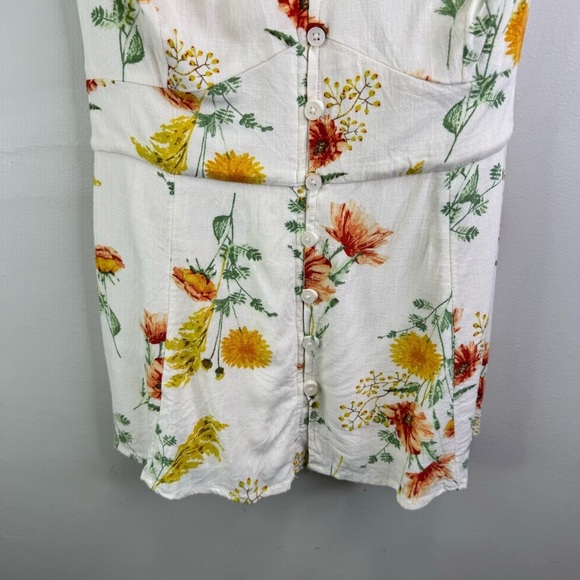 Torrid Rayon Slub Button Up With Waist Detail Peplum Floral Tank Top Size Large - Picture 5 of 13